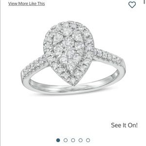 Real diamonds 10k white Gold purchased from zales engagement/ promise ring